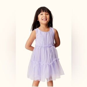 NWT H&M Ruffle-trimmed Tulle Dress Purple size 5T